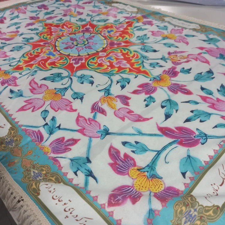 سفره پارچه ای مخمل 6 نفره سعدی