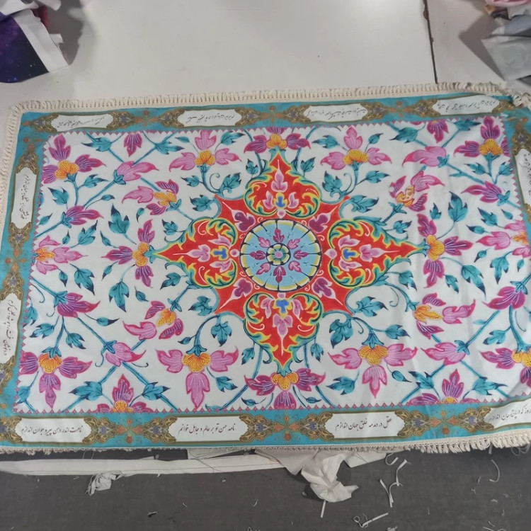 سفره پارچه ای مخمل 6 نفره سعدی
