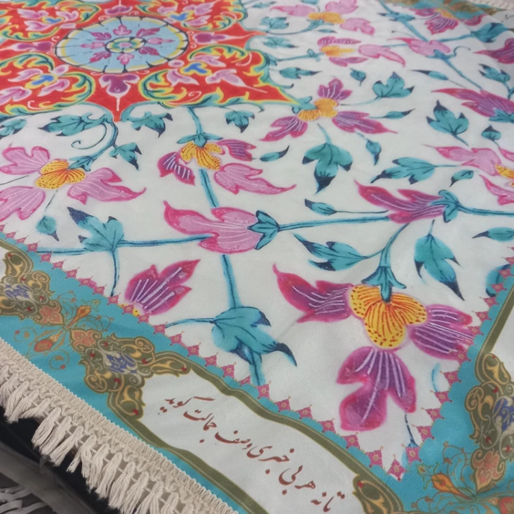 سفره پارچه ای مخمل 6 نفره سعدی