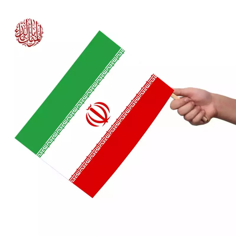 پرچم ساتن دستی ایران ابعاد 20در30 بسته 10تایی بدون چوب